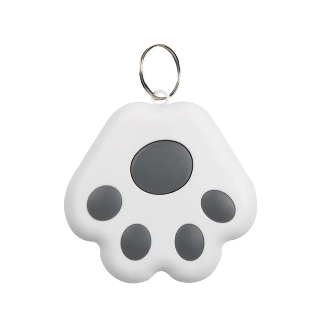 Smart Mini GPS Tracker in a paw shape for kids, pets, and belongings.