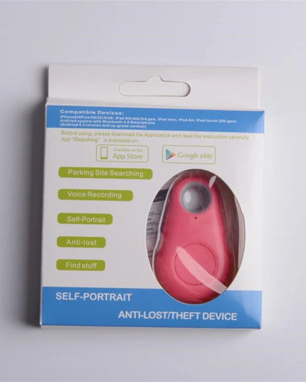 Pet Smart GPS Tracker Mini Anti-Lost Bluetooth Locator in packaging, featuring real-time tracking and anti-lost functionality.