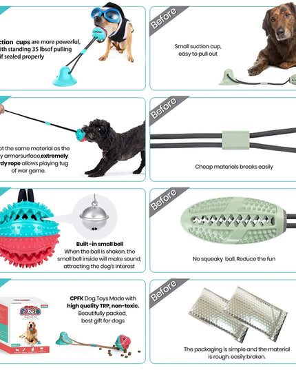 Dog Toys for Aggressive Chewers Interactive Teething Rope
