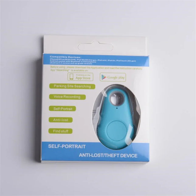 Pet Smart GPS Tracker Mini Anti-Lost Bluetooth Locator in packaging showing compact design.