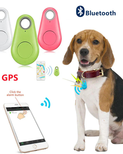 Pet Smart GPS Tracker Mini Anti-Lost Bluetooth Locator with real-time tracking for pets and belongings.