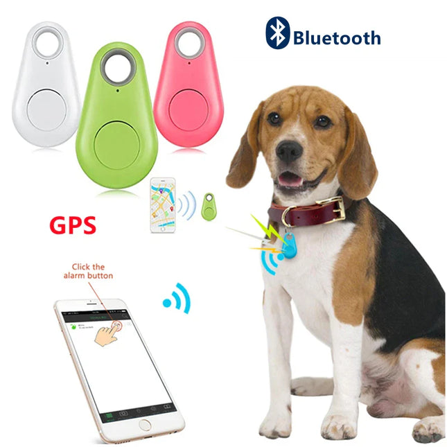 Pet Smart GPS Tracker Mini Anti-Lost Bluetooth Locator with real-time tracking for pets and belongings.