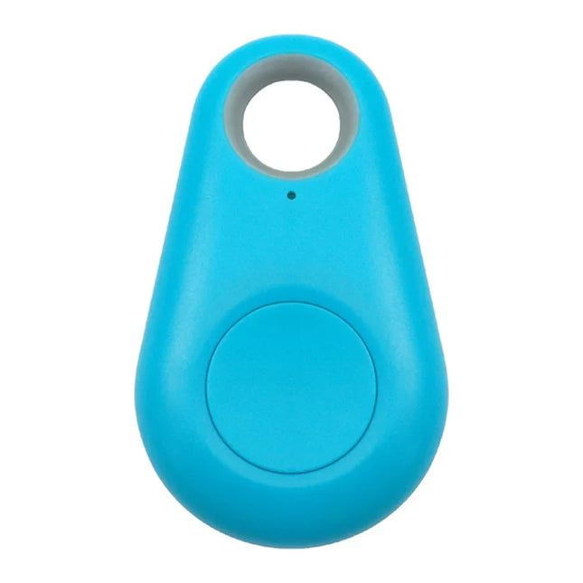 Pet Smart GPS Tracker Mini Anti-Lost Bluetooth Locator in blue, compact design for tracking pets and valuables.