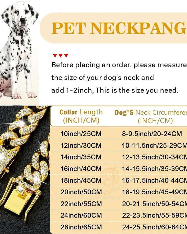 Shimmering Gold Pet Necklace